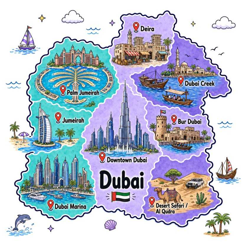 Mapa de Dubái